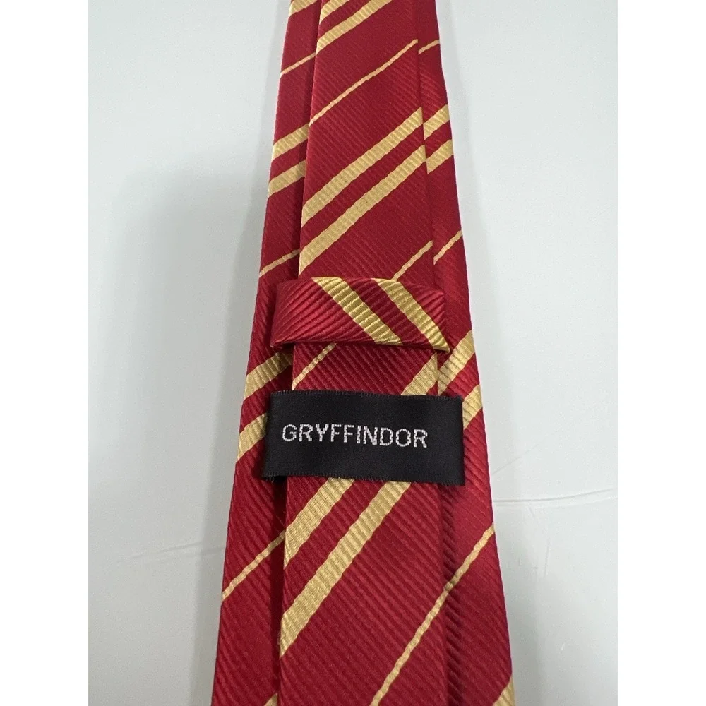 Harry Potter Gryffindor Tie Silk Red Gold Striped Dark Academia Cosplay